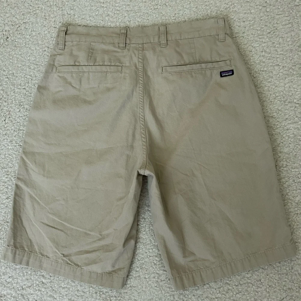 Patagonia Organic Cotton All-Wear Chino Shorts Flat Front Tan Beige Men’s 28